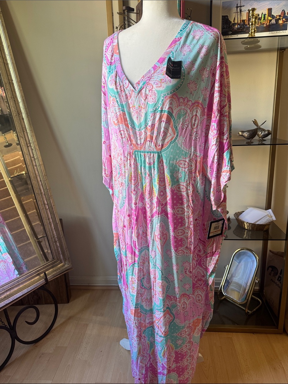 Ellen Tracy MooMoo, Nightgown, Maxi Dress Beach Coverup. size 2X